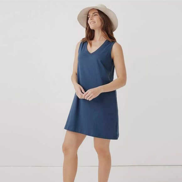 NWT Pact Women's Organic Cotton Softspun A-Line Tank Dress - Picture 3 of 10